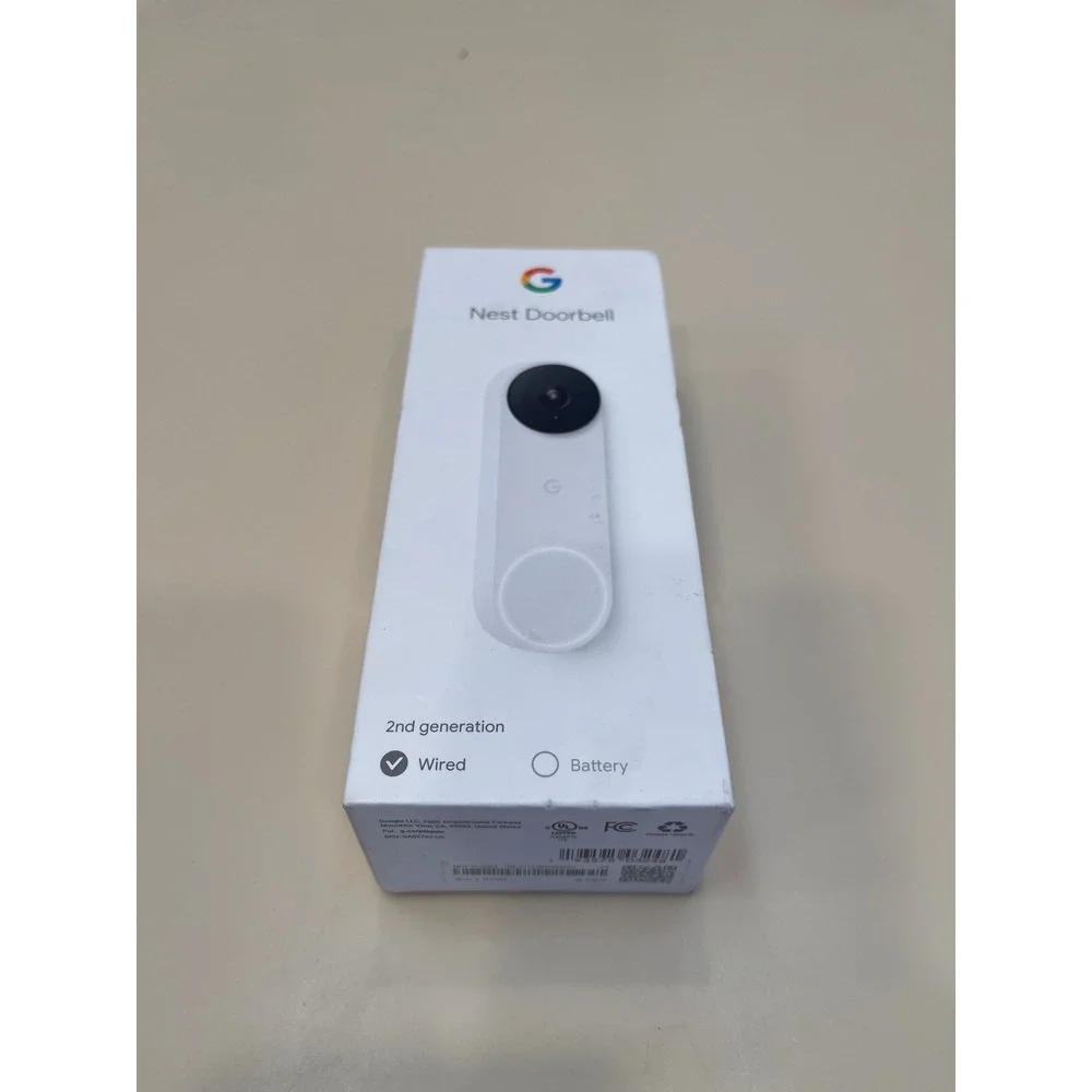 Google Nest Doorbell Wired 2nd Generation Snow White GA02767-US Smart Home